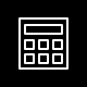 logo negro de decoracion de calculadora